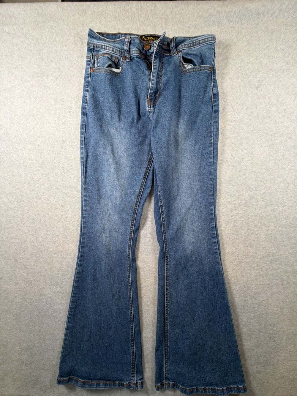 Stag Jeans Women's Blue Denim Mid Rise Flare Bootcut Jeans Size 7/26